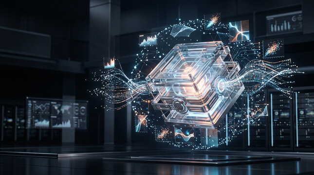 Futuristic Big Data Analytics Technology with AI, Predictive Analytics and Digital Data Visualization