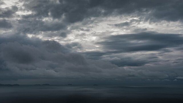 Dawn to morning timelapse over the Straits of Malacca or Melaka