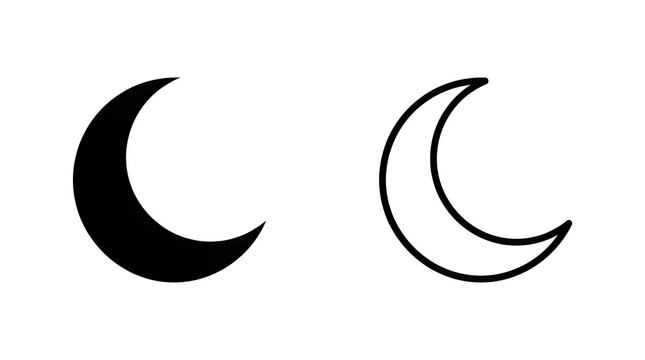 Black crescent moon icons in pair