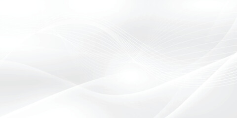 Fototapeta premium Abstract curving waves white abstract on gray background