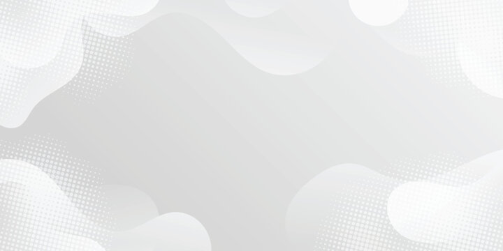 Abstract curving waves white abstract on gray background