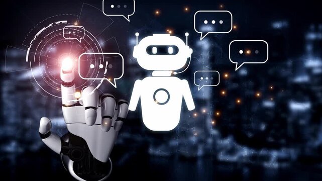 AI chatbot supports smart communication with users, providing automated answers and support through digital interaction bubbles Marrow