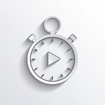 Time tracking stopwatch icon