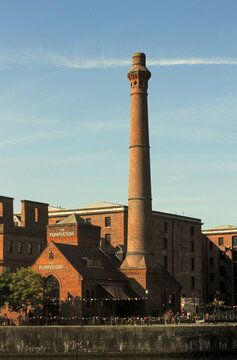 Historic Stanley Dock Pump House  along the River Mersey, Liverpool, UK