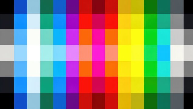 Colorful pixelated grid pattern