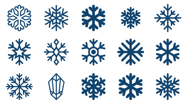 A beautiful collection of decorative snowflakes included in this professional christmas vector element bundle for holiday designs
