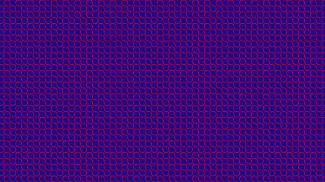 Seamless Pattern of Red Interlocking Shapes on a Blue Background