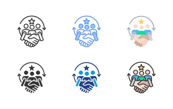 Team Engagement Icon Set Multiple Style Collection