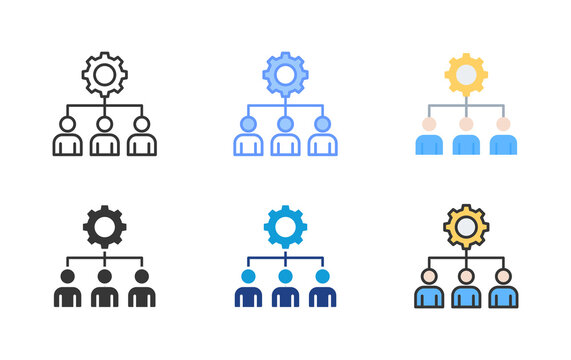 Team Organization Icon Set Multiple Style Collection