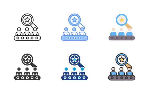 Talent Pool Icon Set Multiple Style Collection