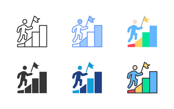 Mission Icon Set Multiple Style Collection