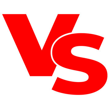 Red VS versus logo text symbol icon for competition and match battle vector illustration