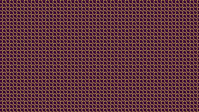 Seamless Pattern of Golden Interlocking Shapes on a Deep Purple Background
