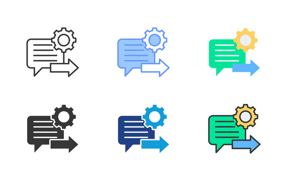 Response Icon Set Multiple Style Collection