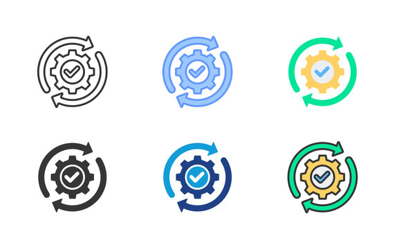 Automation Icon Set Multiple Style Collection