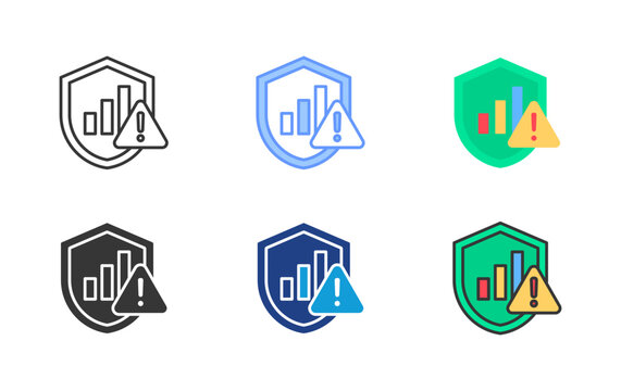 Risk Level Icon Set Multiple Style Collection
