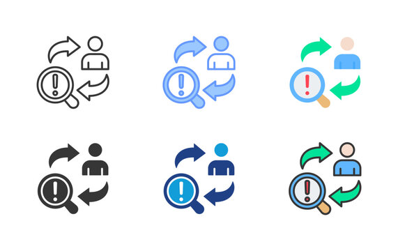 Inspection Icon Set Multiple Style Collection
