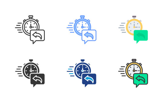 Fast Response Icon Set Multiple Style Collection