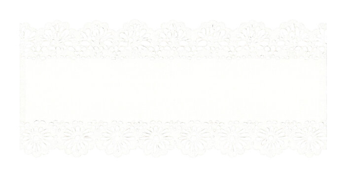 PNG Elegant floral lace border design.