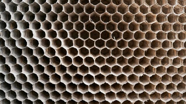 Intricate Geometric Wasp Nest Wall Texture