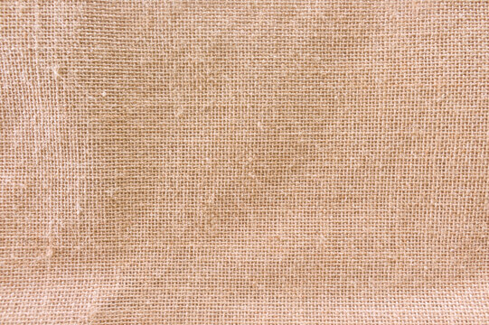 Burlap sackcloth texture with soft fold