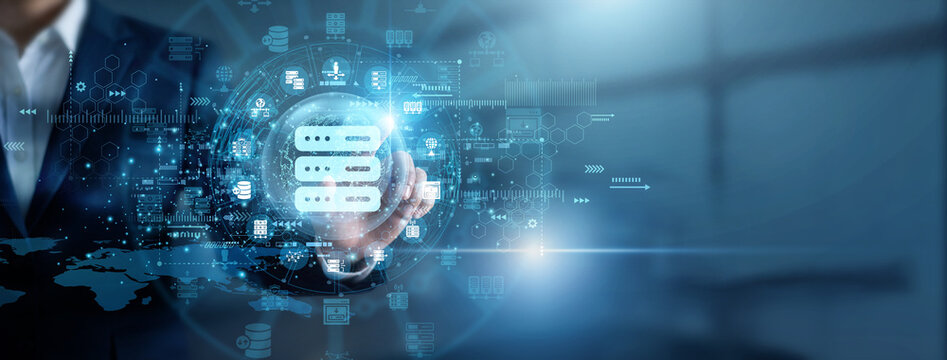Webmaster touching server interface managing global Hosting infrastructures. Administrator monitoring cloud storage performance uptimes and secure virtual website deployment protocols now.
