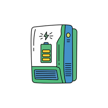 Hand drawn battery charger icon