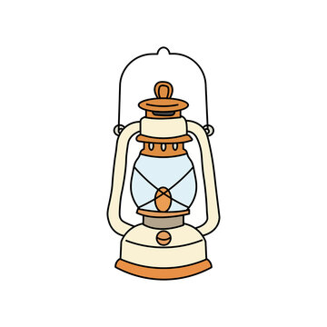 Vintage oil lantern illustration