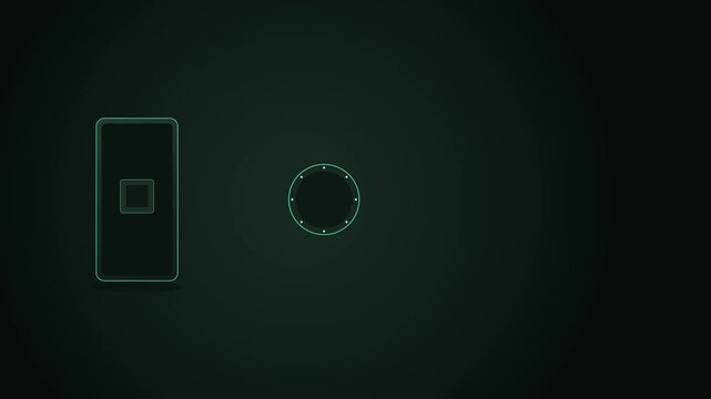 Technical device security visualization showing a device chassis extracting a unique physical unclonable hardware fingerprint, compressing it into an attestation capsule for verified trust certificati