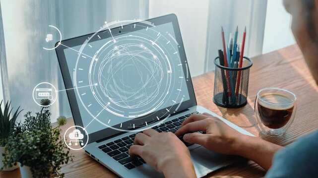 Data privacy and cyber security icons show encryption, data privacy safeguards, and cyber security defense. Data privacy ensures cyber security protection and access control. Gist
