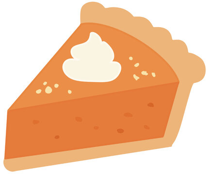 Slice of sweet pumpkin pie