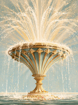 water fountain with jewels