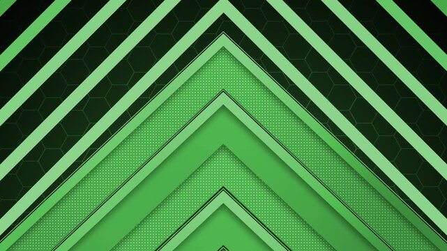 Abstract monochrome geometric chevron pattern with layered triangular shapes background animation