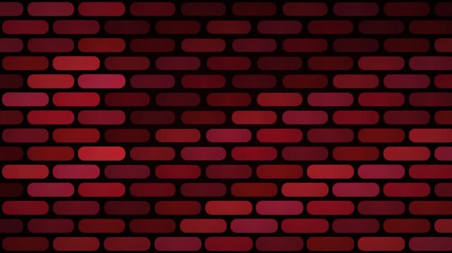 Abstract red led panel screen flickering with digital light pattern