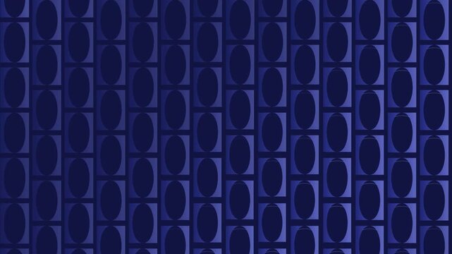 Blue geometric background with vertical lines and oval patterns