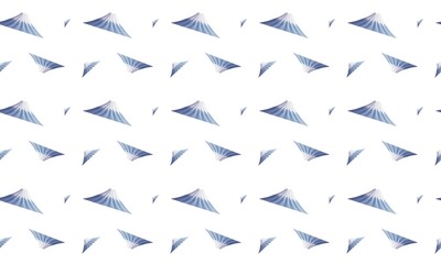 Fototapeta premium Abstract Geometric Pattern of Blue and Purple Triangles on White Background.