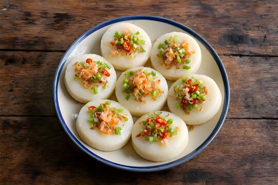 Traditional Gandus Savory Rice Flour Cake from Palembang