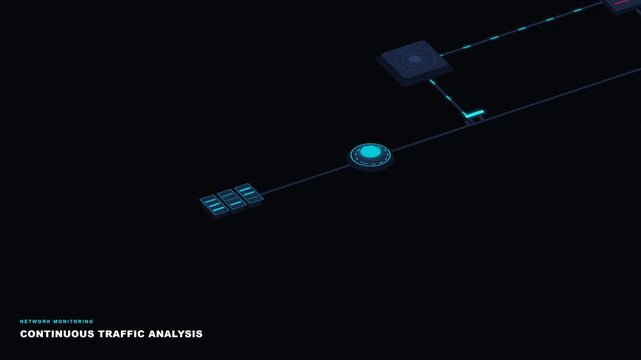 Abstract Futuristic Digital Network Connection for AI Smart Traffic Optimization and Data Analysis System