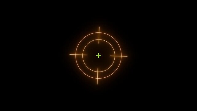 Digital target reticle overlay, hud interface for gaming and sci-fi motion crosshair heads-up display