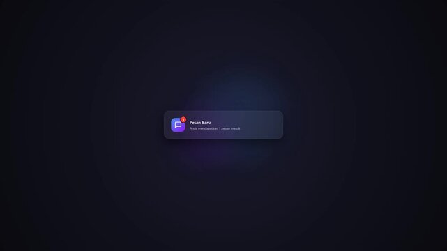 Digital app notification banners popping up on dark background