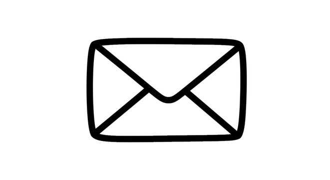 Envelope icon line art simple.
