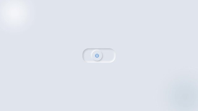Minimalist neumorphic toggle switch animation for user interface
