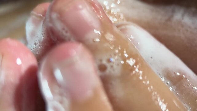 Face Wash Apply in to Face Make Up and Skincare for Content Advertising