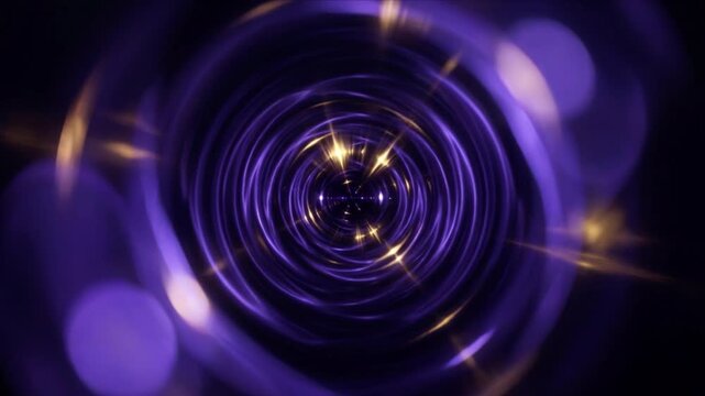カー効果による光の屈折波面と閃光が光軸を満たし平衡を保つ光学科学CG背景