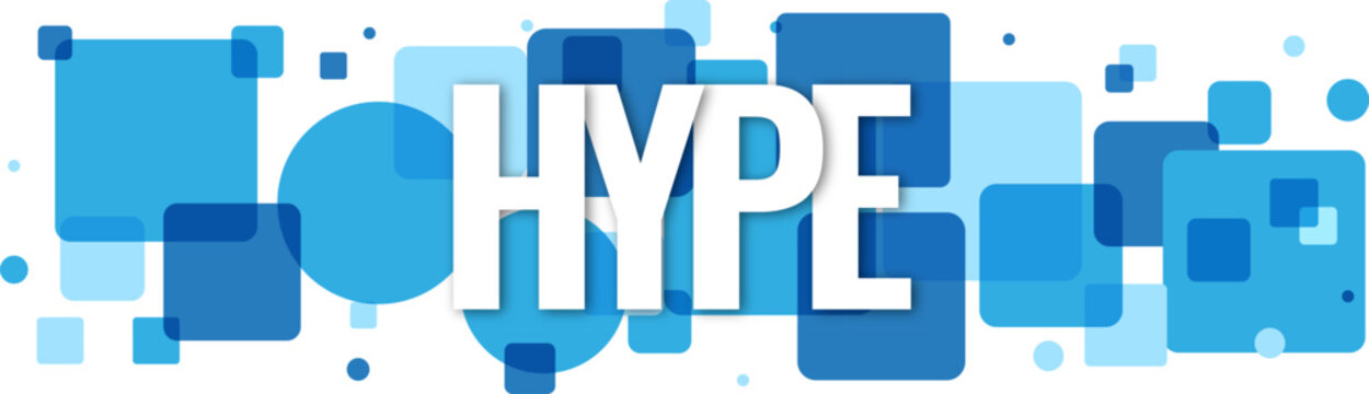 Dynamic blue geometric pattern illustrates the concept of hyper activity and energetic engagement