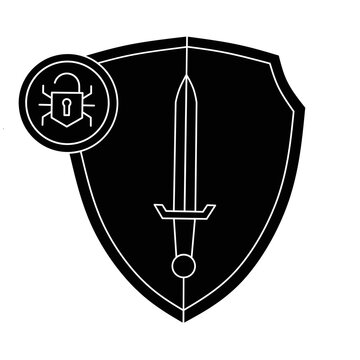 Protect shield malware silhouette design icon, Shield protect virus silhouette sign icon vector, silhouette hield guard virus icon,black Shield protect virus icon image, Shield guard virus black icon