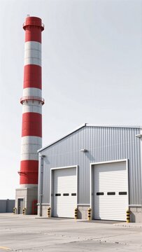 factory chimney with smoke