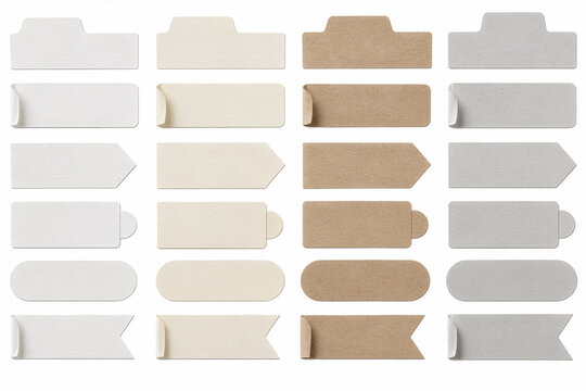 Blank Page Index Tabs Set