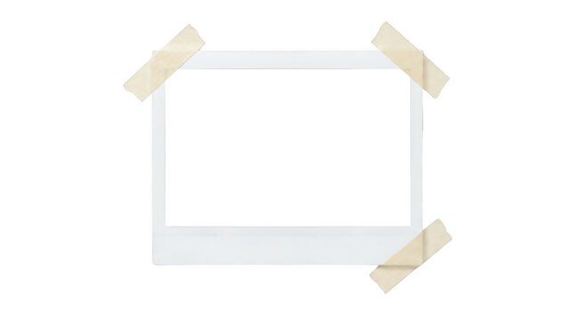 Polaroid frame isolated on transparent background