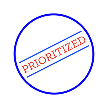 Prioritized stamp badge vector icon